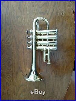 Pristine Vintage Getzen 940 Lacquered Piccolo Trumpet with Original Case / MPC