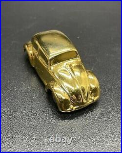 RARE Schuco Volkswagen HTF Piccolo Gold Plated 190 Volkswagen Beetle With Box