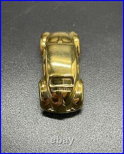 RARE Schuco Volkswagen HTF Piccolo Gold Plated 190 Volkswagen Beetle With Box