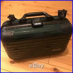 RIMOWA PICCOLO Attache case shoulder bag Dark green made in Germany WithPouch OOP