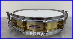 Rare Brass Yamaha Piccolo Snare Drum, SD 493, Power Hoops, 14 x 3.5