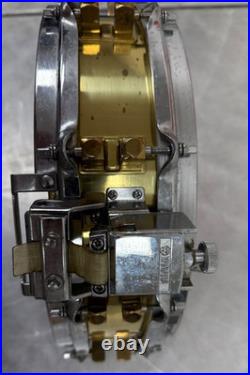 Rare Brass Yamaha Piccolo Snare Drum, SD 493, Power Hoops, 14 x 3.5