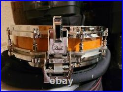 Rare Pearl Vintage Orig Free Floating Piccolo 3.5 Snare Drum Maple Liquid Amber