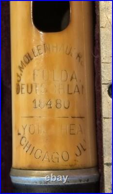 Rare VTG Mollenhauer Fulda / Lyon & Healy Wood Piccolo with Original Case-18480