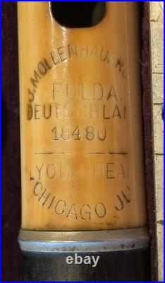 Rare VTG Mollenhauer Fulda / Lyon & Healy Wood Piccolo with Original Case-18480