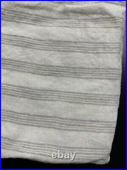 Restoration Hardware Italian Linen Piccolo Stripe King Size Sheet Set Dune Beige