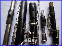 Restored antique Kohlert & Co wooden flute / piccolo set in Eb (Db) with video