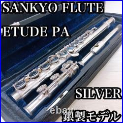 SANKYO Etude PA Flute Sterling Silver Used With Hard Case