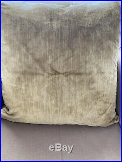SCALAMANDRE Fabric LEOPARD VELVET PICCOLO GOLD / BROWN Pillow 21 x 21