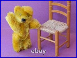 SCHUCO JOINTED MINIATURE MOHAIR PICCOLO TEDDY BEAR'CHAS' VINTAGE 1950s 2 3/4