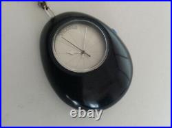 SEIKO PICCOLO Pendant watch 7Jewels manual winding with chain 77 cm long Black