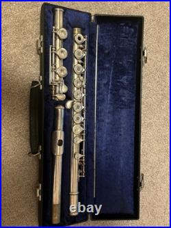 SELMER Silver Plated Open-Hole B-Foot Flute with Case and Cleaning Rod