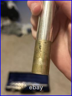 SELMER Silver Plated Open-Hole B-Foot Flute with Case and Cleaning Rod