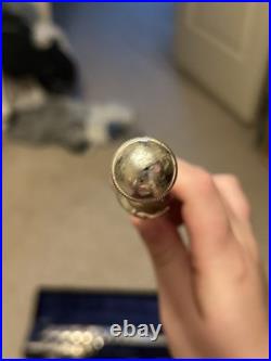 SELMER Silver Plated Open-Hole B-Foot Flute with Case and Cleaning Rod