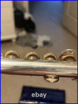 SELMER Silver Plated Open-Hole B-Foot Flute with Case and Cleaning Rod