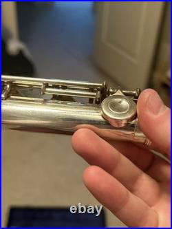 SELMER Silver Plated Open-Hole B-Foot Flute with Case and Cleaning Rod