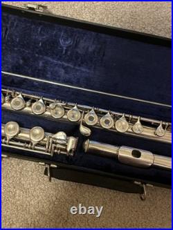 SELMER Silver Plated Open-Hole B-Foot Flute with Case and Cleaning Rod