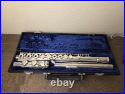 SOLID SILVER Head Gemeinhardt M3 Plugged Open-Hole Flute Hard Case & Rod