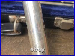 SOLID SILVER Head Gemeinhardt M3 Plugged Open-Hole Flute Hard Case & Rod