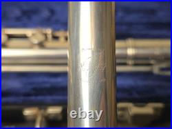 SOLID SILVER Head Gemeinhardt M3 Plugged Open-Hole Flute Hard Case & Rod