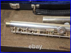 SOLID SILVER Head Gemeinhardt M3 Plugged Open-Hole Flute Hard Case & Rod