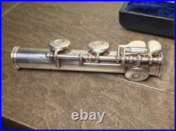 SOLID SILVER Head Gemeinhardt M3 Plugged Open-Hole Flute Hard Case & Rod