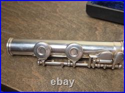 SOLID SILVER Head Gemeinhardt M3 Plugged Open-Hole Flute Hard Case & Rod