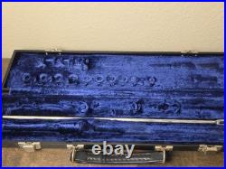 SOLID SILVER Head Gemeinhardt M3 Plugged Open-Hole Flute Hard Case & Rod