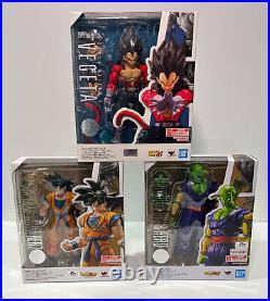 S. H. Figuarts Dragon ball (3 pack) Vegeta SS 4, Son Goku, Piccolo Super Hero