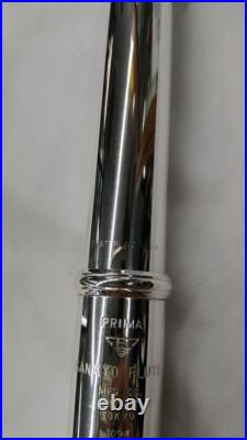 Sankyo ARTIST Flute All Silver Ag925 Open Hole Professional Model Used with Case