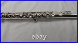 Sankyo ARTIST Flute All Silver Ag925 Open Hole Professional Model Used with Case