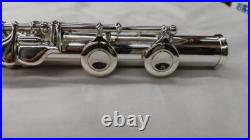 Sankyo ARTIST Flute All Silver Ag925 Open Hole Professional Model Used with Case