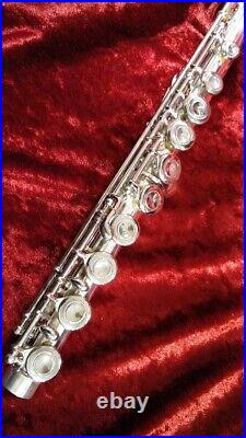 Sankyo Flute Silver Sonic 925 with Case From Japan Musical Instrument Overhauled