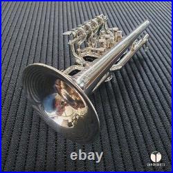 Scherzer Bb/A Rotary Valves Piccolo Trumpet, case, mouthpiece GAMONBRASS