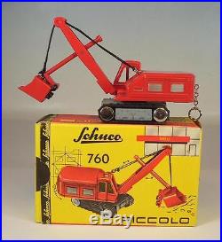 Schuco Piccolo 1/90 No. 760 Schaufelbagger in O-Box mit Faltprospekt #4310