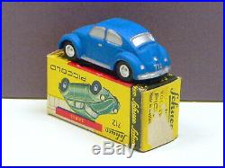 Schuco Piccolo 712 VW Beetle Käfer blau mit Box + Beiblatt
