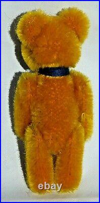 Schuco Piccolo Golden Mohair Miniature Bear, Jointed Metal Frame, Late 40's Rare