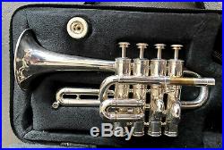 Selmer Piccolo Trumpet 365 B/a Silver Plate 703 Wonderful Horn