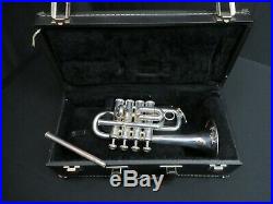 Selmer Signet Silver Piccolo Trumpet with OHSC Just Serviced, Ready to Play