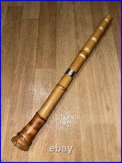 Shakuhachi 1 Shaku 8 Sun Gakuou Akebiyama Bamboo Flute Gold Mouthpiece