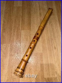 Shakuhachi 1 Shaku 8 Sun Tsuru Do Mei Bamboo Flute 54.5cm Excellent Condition