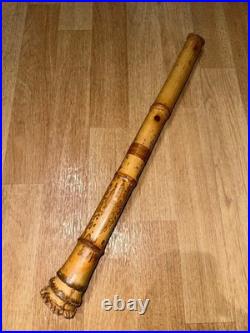 Shakuhachi 1 Shaku 8 Sun Tsuru Do Mei Bamboo Flute 54.5cm Excellent Condition