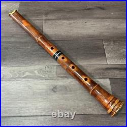 Shakuhachi 5 Hole Bamboo Flute 54-55cm Simple Design Natural Color