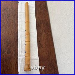 Shakuhachi Takeji Kinko Ryu gin 3 sen Bamboo Flute 60.5 cm Long Traditional
