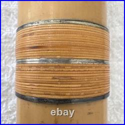 Shakuhachi Takeji Kinko Ryu gin 3 sen Bamboo Flute 60.5 cm Long Traditional