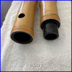 Shakuhachi Takeji Kinko Ryu gin 3 sen Bamboo Flute 60.5 cm Long Traditional