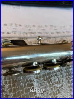 Silver FLUTE Handmade by PAUL KREBS 900/100 Sterling Silver Good Condition