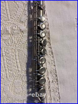 Silver FLUTE Handmade by PAUL KREBS 900/100 Sterling Silver Good Condition