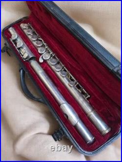 Silver Flute with Hard Case, E. L Deford ELKHART, Used