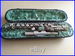 Silver-plated piccolo Djalma Julliot, made in 1938, good condition except pads